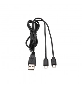 USB male to 2 micro round wire charge cable 